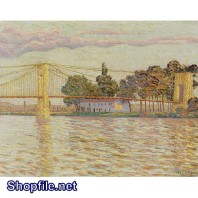 Tranh sơn dầu cây cầu dài